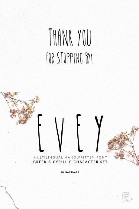 Evey Handcrafted Multilingual Font | Latin / Greek / Cyrillic