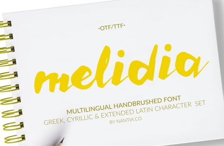 HandBrushed Greek Cyrillic Typeface