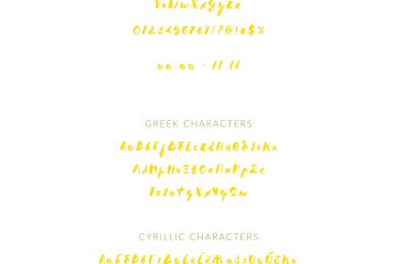 Melidia Greek Cyrillic handbrushed font