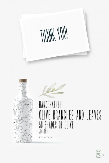 Olive branches and leaves illustrations MegaPack