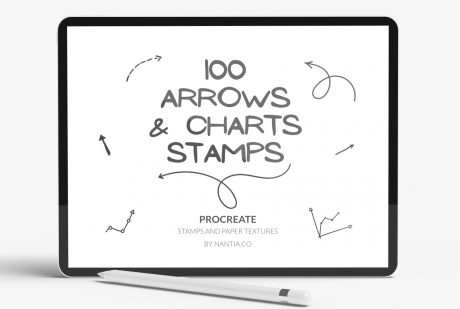 100 Arrow Procreate Stamp Brushes