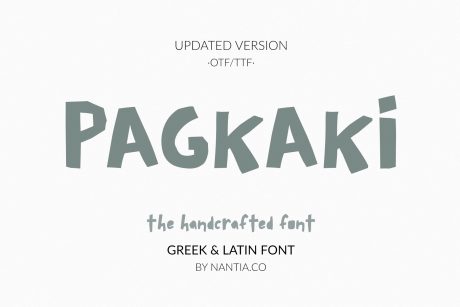 Pagkaki Handcrafted Greek Font