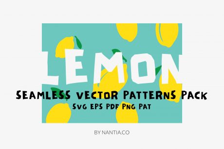 Lemon Seamless Vector Patterns Pack