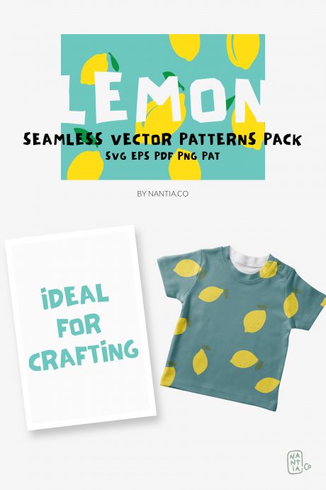 Lemon Seamless Vector Patterns Pack