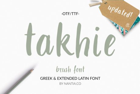 Takhie Pro Multilingual Brush Font