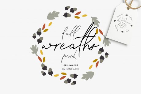 30 Fall Vector Wreaths Pack