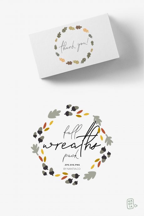 30 Fall Vector Wreaths Pack