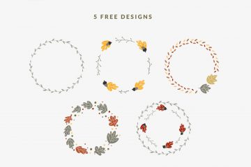 Free Fall Wreaths Vector Pack