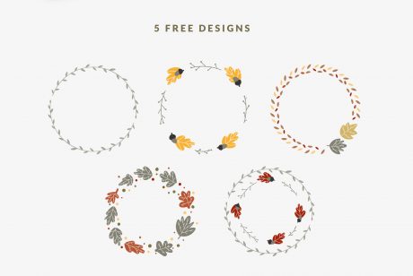 Free Fall Wreaths Vector Pack