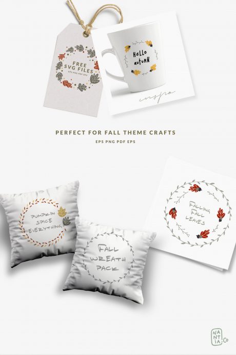 Free Fall Wreaths Vector Pack