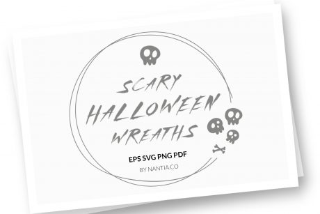 Super Scary Halloween Wreaths Vector Pack