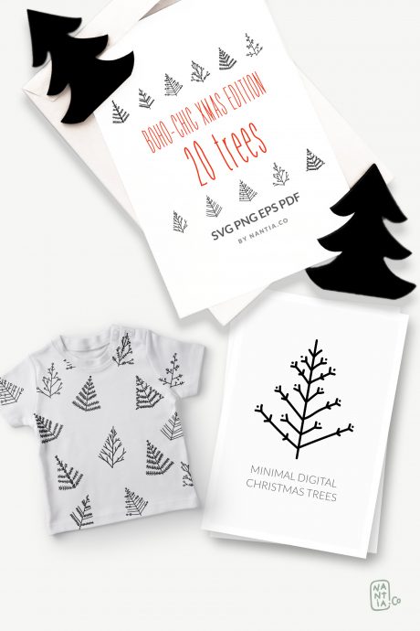 SVG Vector Christmas Trees