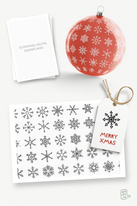 50 SVG Vector Snowflakes