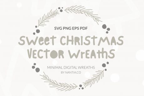 Sweet Christmas Vector Wreaths