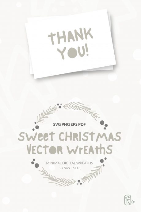 Sweet Christmas Vector Wreaths