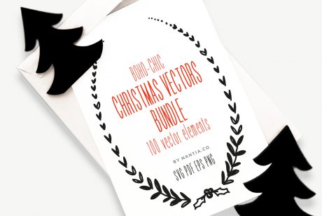 Boho-Chic Christmas Vectors Bundle