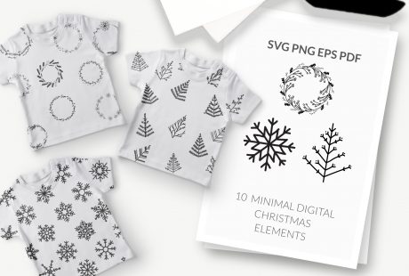 Boho-Chic Christmas Vectors Bundle