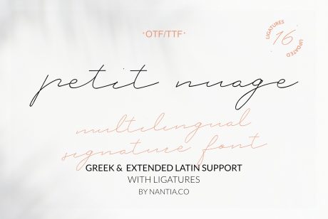 Petit Nuage Signature Font