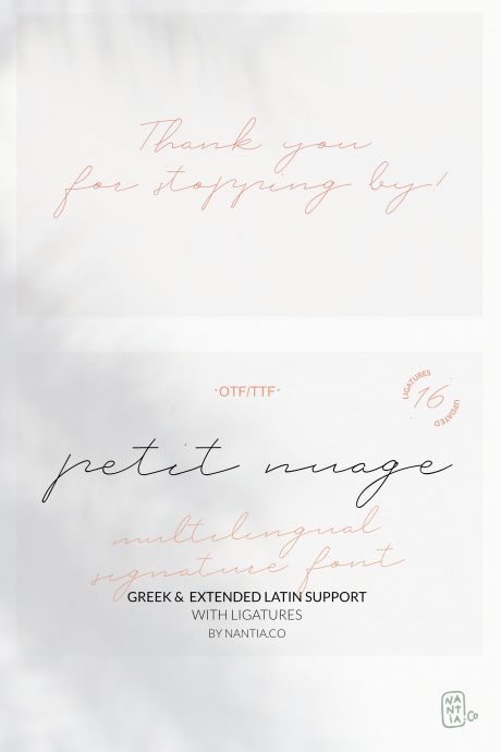 Petit Nuage Signature Font
