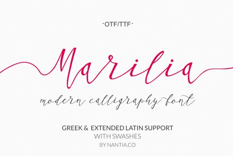 Script Font Calligraphy Marilia
