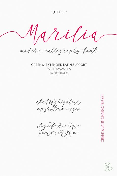 Script Font Calligraphy Marilia Pro