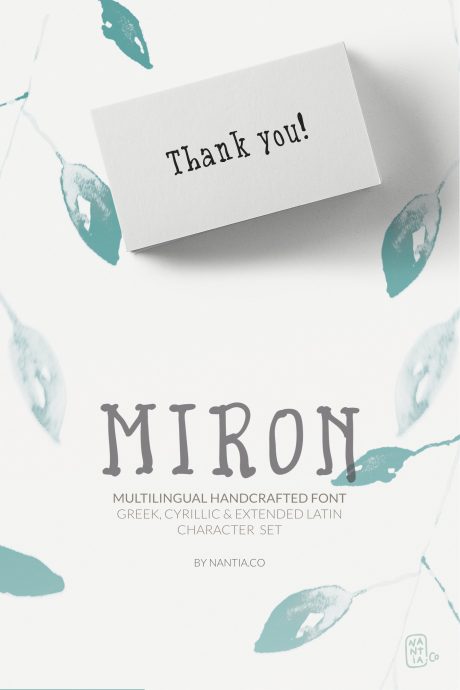 Miron Font Another Awesome Hand-Crafted Font