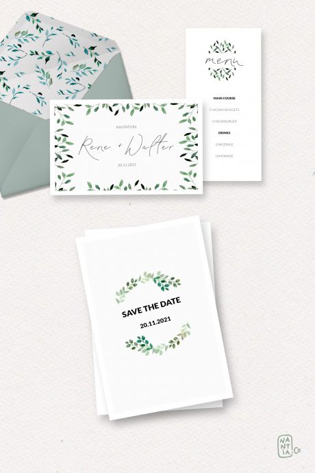 Watercolor Foliage Design Set