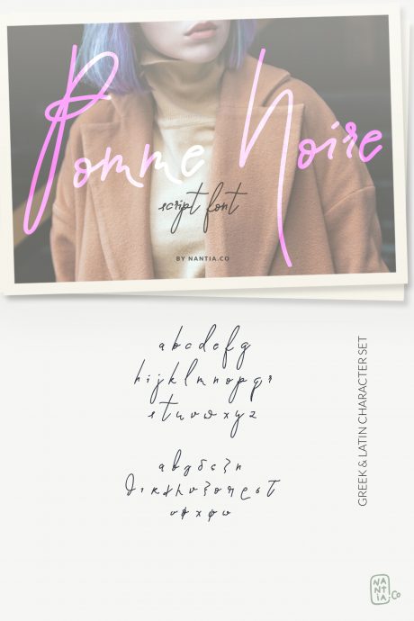 Script Font Pomme Noire