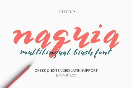 Multilingual Brush Font- Naquia Font