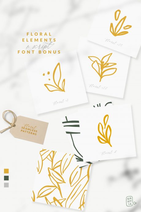 Floral Branding Kit - Logo Template