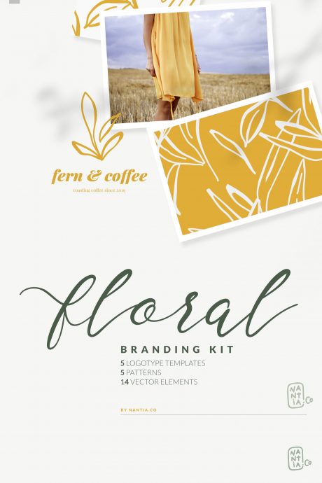 Floral Branding Kit - Logo Template