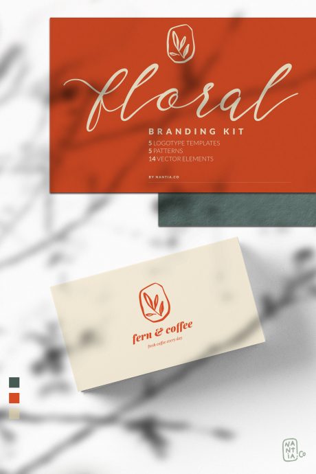 Floral Branding Kit - Logo Template