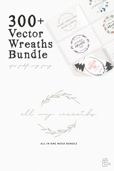 330 Vector Wreaths Mega Bundle