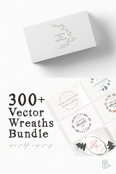 330 Vector Wreaths Mega Bundle