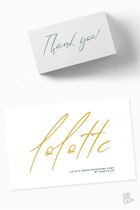 Lolotte Multilingual Signature Font