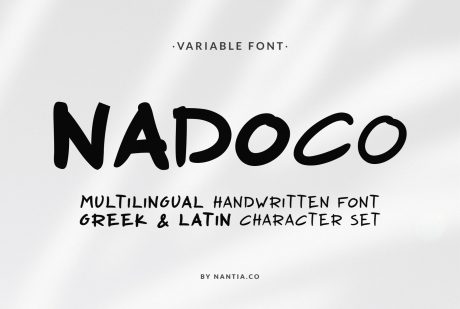 Nadoco Variable Handwritten Font