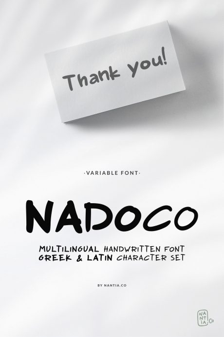 Nadoco Variable Handwritten Font