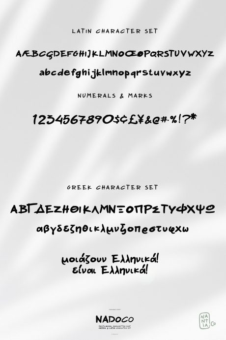 Nadoco Variable Handwritten Font