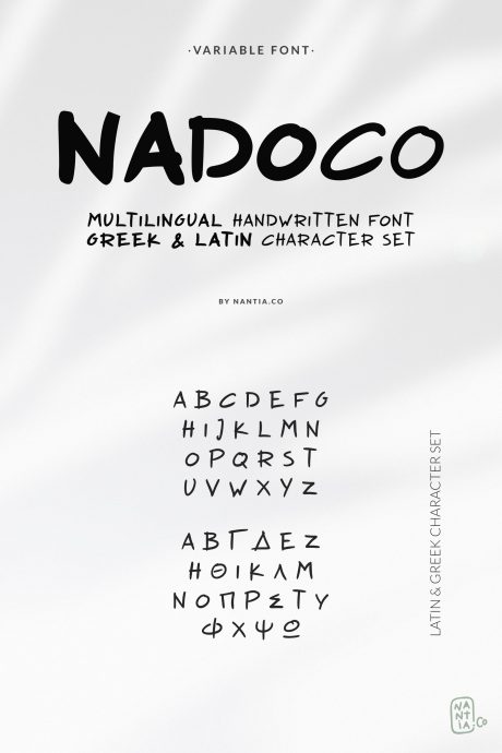 Nadoco Variable Handwritten Font