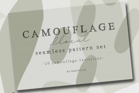Camouflage Floral Pattern Set
