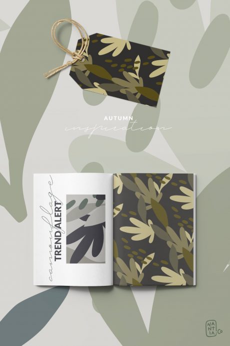 Camouflage Floral Pattern Set