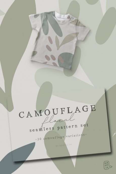 Camouflage Floral Pattern Set