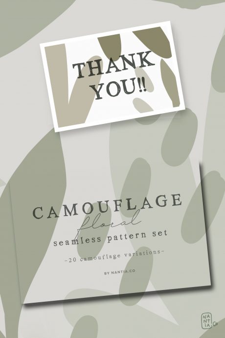 Camouflage Floral Pattern Set