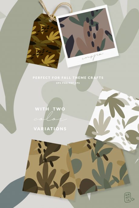 Camouflage Floral Pattern Set