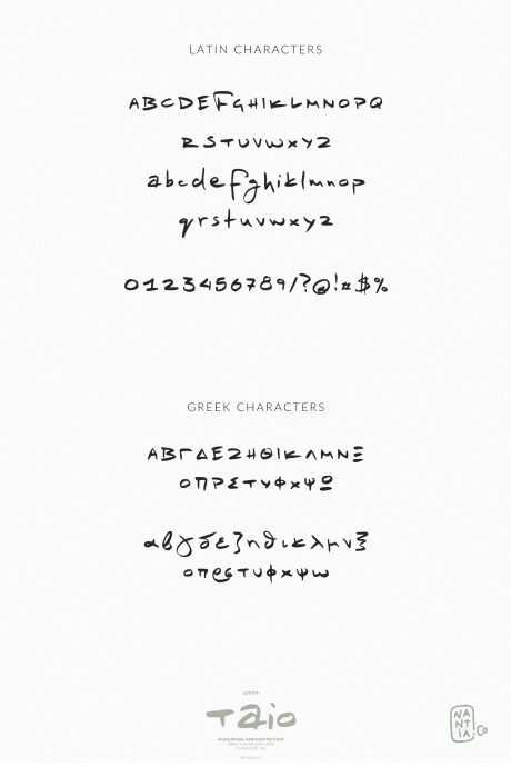 Taio Handwritten Greek Font