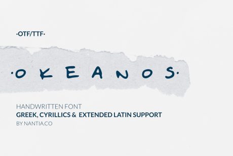 Okeanos Handwritten Greek Cyrillic Font