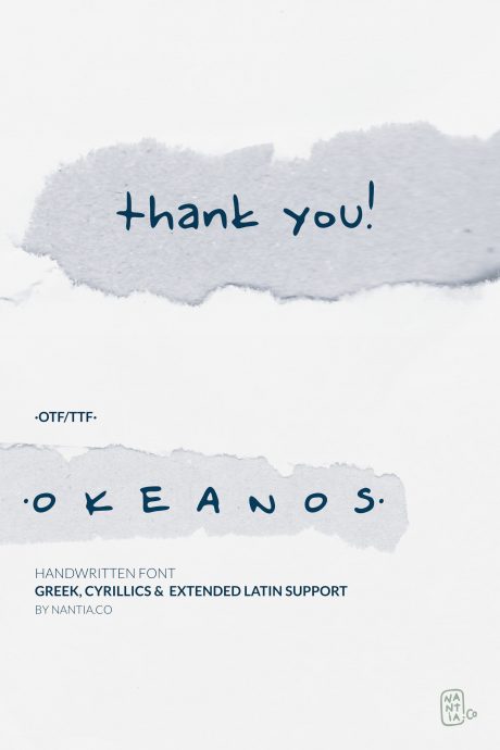 Okeanos Handwritten Greek Cyrillic Font