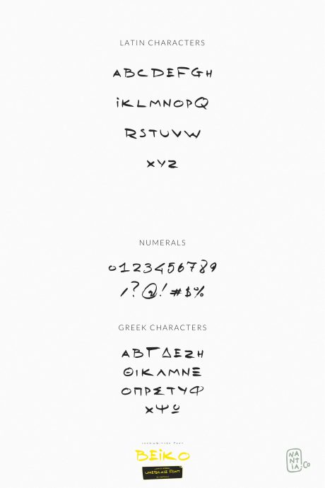 Beiko Uppercase Greek Font