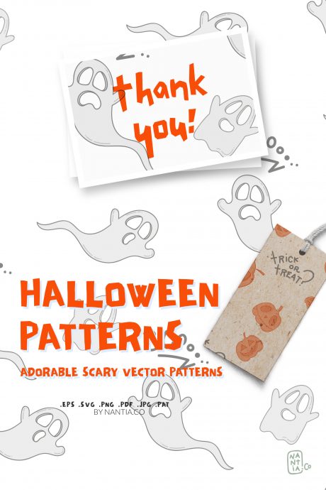 Halloween Seamless Vector Patterns Pack