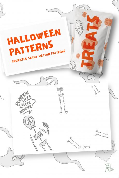 Halloween Seamless Vector Patterns Pack